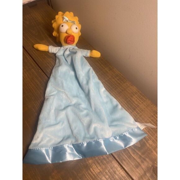 Maggie The Simpsons Rare Blue Security Blanket Universal Studios Plush - Picture 1 of 5